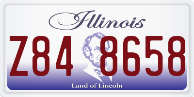 IL license plate Z848658