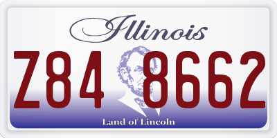 IL license plate Z848662