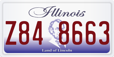 IL license plate Z848663