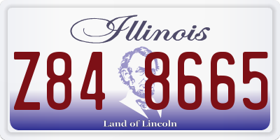 IL license plate Z848665