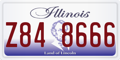 IL license plate Z848666