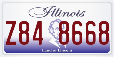 IL license plate Z848668