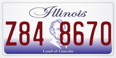 IL license plate Z848670