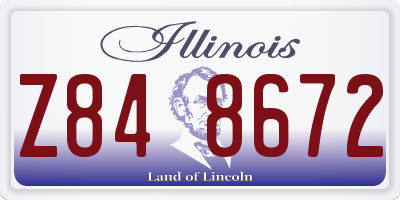 IL license plate Z848672