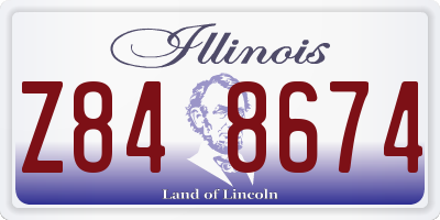 IL license plate Z848674