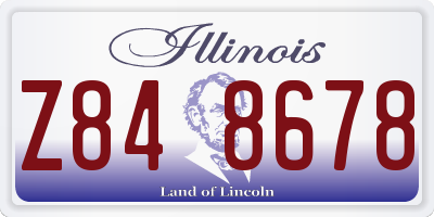 IL license plate Z848678