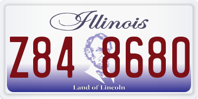 IL license plate Z848680