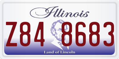 IL license plate Z848683