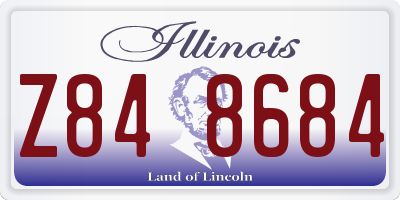 IL license plate Z848684