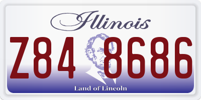 IL license plate Z848686