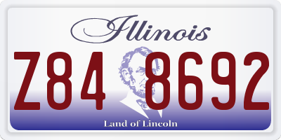 IL license plate Z848692