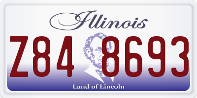 IL license plate Z848693
