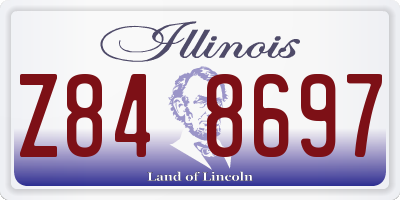 IL license plate Z848697