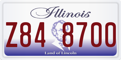 IL license plate Z848700