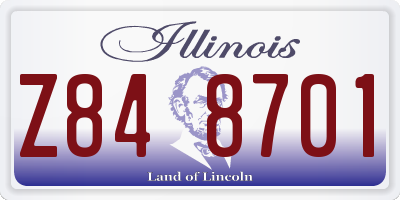 IL license plate Z848701
