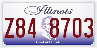 IL license plate Z848703