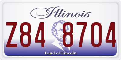 IL license plate Z848704