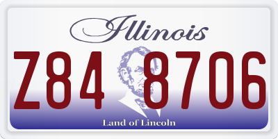 IL license plate Z848706