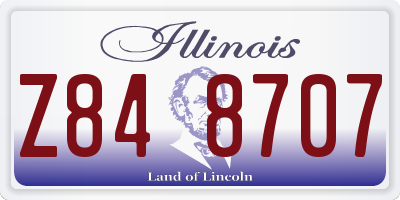 IL license plate Z848707