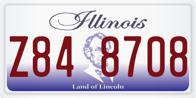 IL license plate Z848708