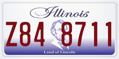 IL license plate Z848711