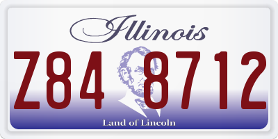 IL license plate Z848712