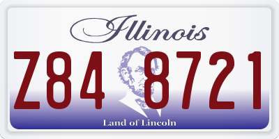 IL license plate Z848721