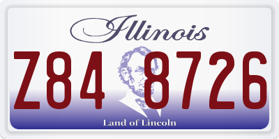 IL license plate Z848726