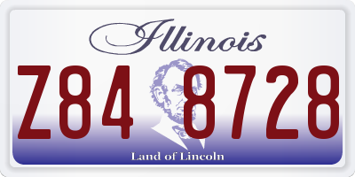 IL license plate Z848728