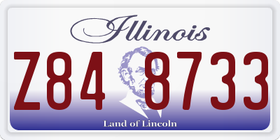 IL license plate Z848733