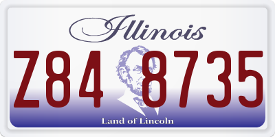 IL license plate Z848735
