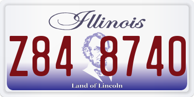 IL license plate Z848740