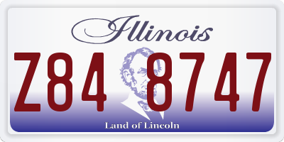 IL license plate Z848747