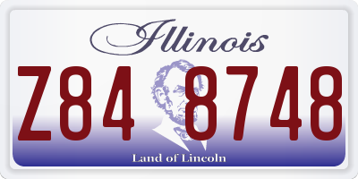 IL license plate Z848748