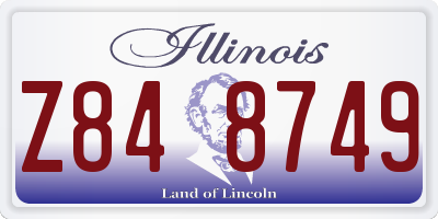 IL license plate Z848749