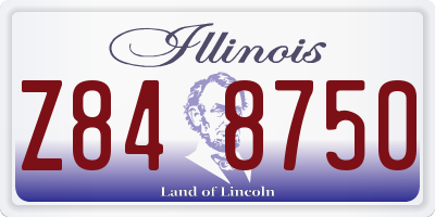 IL license plate Z848750
