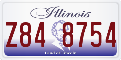 IL license plate Z848754