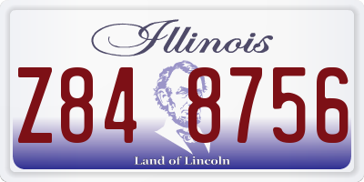 IL license plate Z848756