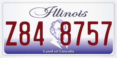 IL license plate Z848757