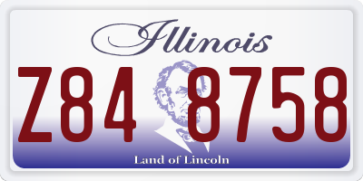 IL license plate Z848758