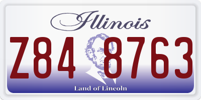 IL license plate Z848763