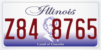 IL license plate Z848765