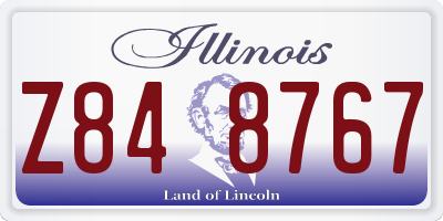 IL license plate Z848767