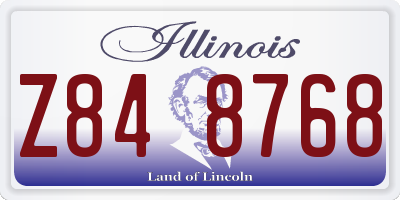 IL license plate Z848768