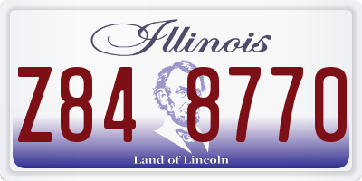 IL license plate Z848770