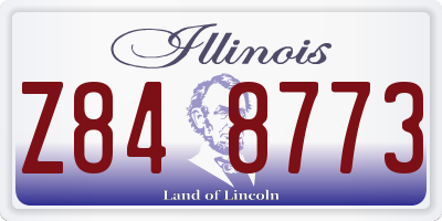 IL license plate Z848773