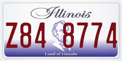 IL license plate Z848774