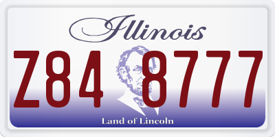 IL license plate Z848777