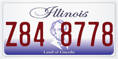 IL license plate Z848778