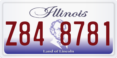 IL license plate Z848781